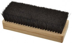 Made in USA - 1" Bristle Length, Horsehair Cleaning & Finishing Brush - 6-1/2" Long x 2-3/8" Wide Head, 6" OAL, Hardwood Block - USA Tool & Supply