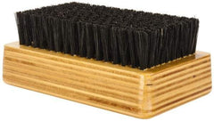 Made in USA - 3/4" Bristle Length, Hoghair Cleaning & Finishing Brush - 4-1/4" Long x 2-1/2" Wide Head, 4-1/4" OAL, Hardwood Block - USA Tool & Supply