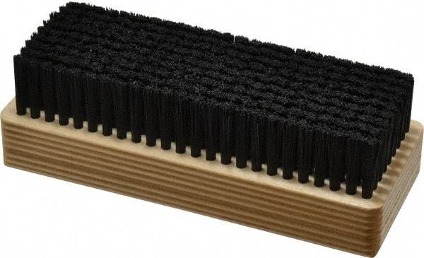 Made in USA - 1" Bristle Length, Synthetic Cleaning & Finishing Brush - 6-1/2" Long x 2-3/8" Wide Head, 6" OAL, Hardwood Block - USA Tool & Supply