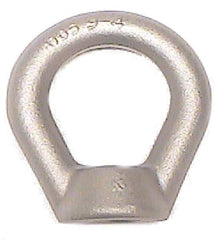 Made in USA - 29,400 Lb Capacity, 1-1/4-7 Thread, Carbon Steel Lifting Eye Nut - Grade C-1045, 6.63" Long x 6-5/8" High, 3-1/2" Inside & 5-1/4" Outside Eye Diam, 3-1/8" Bell/Base Width - USA Tool & Supply