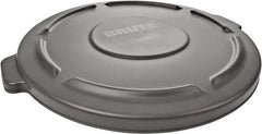 Rubbermaid - Round Lid for Use with 10 Gal Round Trash Cans - Gray, Polyethylene, For 2632 Brute Trash Cans - USA Tool & Supply