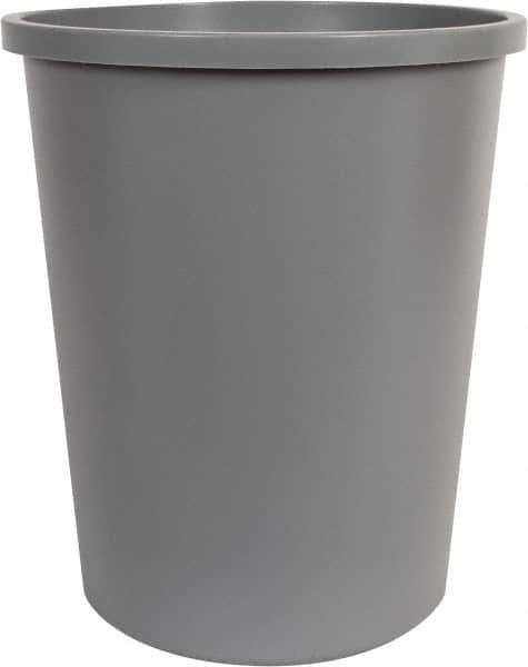 Rubbermaid - 44 Qt Gray Round Trash Can - Polyethylene, 18-3/4" High - USA Tool & Supply