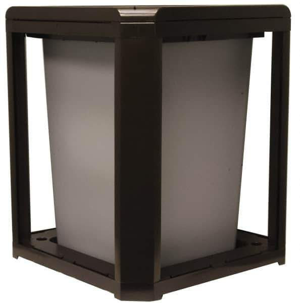 Rubbermaid - 35 Gal Brown Square Trash Can - Polycarbonate, 30-1/2" High x 26" Long x 26" Wide - USA Tool & Supply