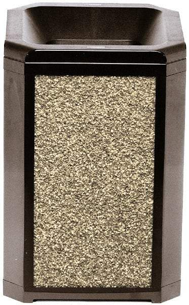 Rubbermaid - 50 Gal Beige Square Trash Can - Steel, 46-1/2" High x 26" Long x 26" Wide - USA Tool & Supply