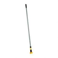 Rubbermaid - 60" Fiberglass Quick Connect Mop Handle - 5" Wet Mop Head Band, Plastic Connector, Use with Wet Mops - USA Tool & Supply