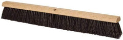 PRO-SOURCE - 30" Heavy Duty Polypropylene Push Broom - 3-1/4" Bristle Length, Wood Block, Threaded Handle Connection, Handle Sold Separately - USA Tool & Supply