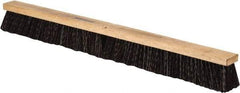 PRO-SOURCE - 36" Heavy Duty Polypropylene Push Broom - 3-1/4" Bristle Length, Wood Block, Threaded Handle Connection, Handle Sold Separately - USA Tool & Supply