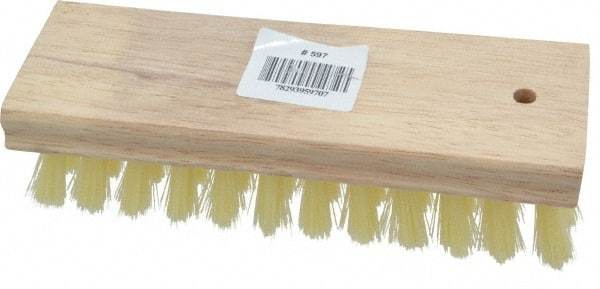 PRO-SOURCE - 1" Bristle Length, Polypropylene Scrub Brush - 7" OAL, Hardwood Block - USA Tool & Supply