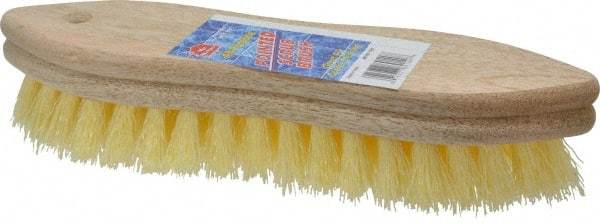 PRO-SOURCE - 1" Bristle Length, Polypropylene Scrub Brush - 9" OAL, Hardwood Block - USA Tool & Supply