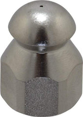 PRO-SOURCE - 4,200 psi Fixed, Stainless Steel, Sewer Pressure Washer Nozzle - 4.5mm Orifice Diam, 1/4" Thread, FPT, Polished - USA Tool & Supply