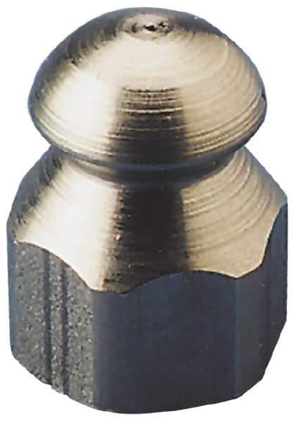 Value Collection - 4,200 psi Fixed, Stainless Steel, Sewer Pressure Washer Nozzle - 7.5mm Orifice Diam, 1/4" Thread, FPT, Polished - USA Tool & Supply