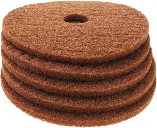 Etc. - Floor Pad - 20" Machine, Tan Pad, Synthetic - USA Tool & Supply