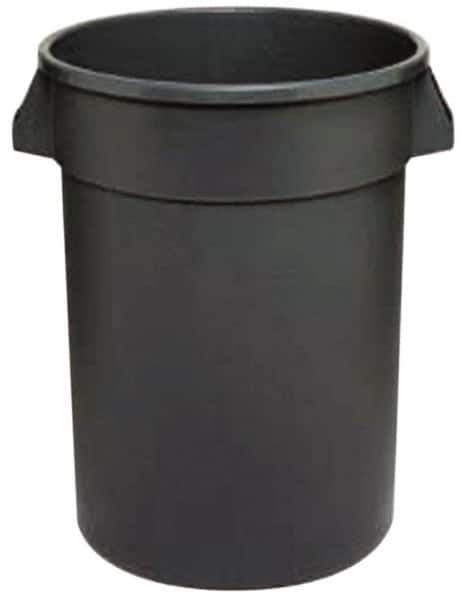 Continental - 44 Gal Gray Round Trash Can - Polyethylene - USA Tool & Supply