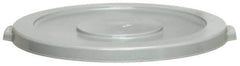 Continental - Round Lid for Use with 44 Gal Round Trash Cans - Gray, Polyethylene, For Huskee Trash Cans - USA Tool & Supply