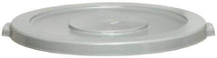 Continental - Round Lid for Use with 32 Gal Round Trash Cans - Gray, Polyethylene, For Huskee Trash Cans - USA Tool & Supply