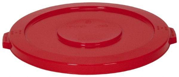 Continental - Round Lid for Use with 32 Gal Round Trash Cans - Red, Polyethylene, For Huskee Trash Cans - USA Tool & Supply