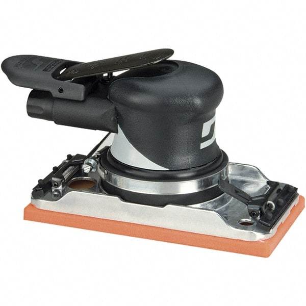 Dynabrade - 10,000 OPM, 16 CFM Air Consumption, Palm Air Orbital Sander - Rectangular Pad, 1/4 NPT Inlet - USA Tool & Supply