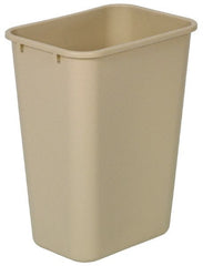 41 Qt Rectangle Beige Trash Can Polyethylene