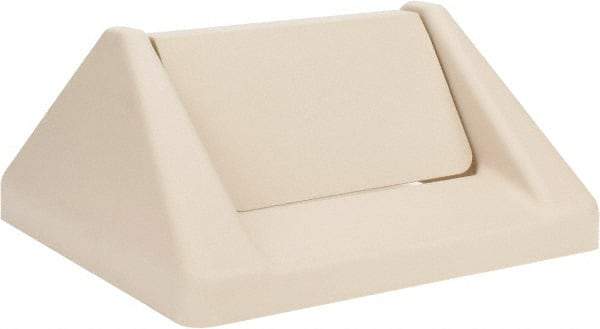 Continental - Square Lid for Use with 25 & 32 Gal Trash Cans - Beige, Polypropylene, For Swingline Trash Cans - USA Tool & Supply