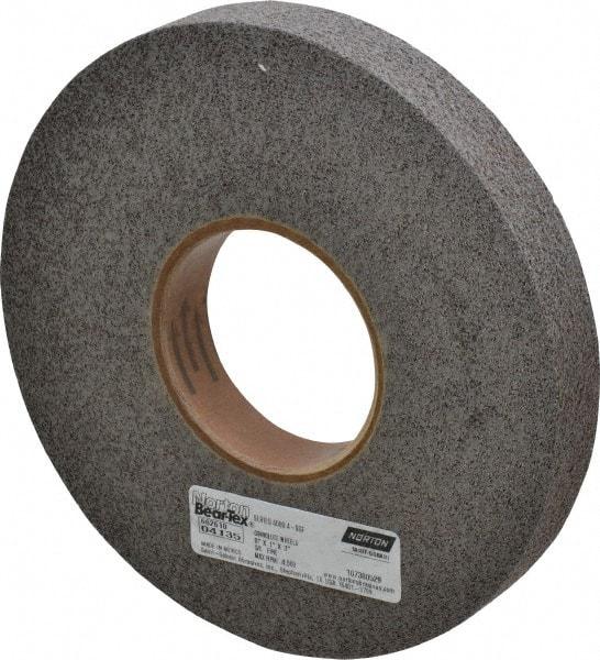 Norton - 8" Diam, 1" Face Width, 3" Center Hole, Fine Grade, Silicon Carbide Deburring Wheel - Convolute, Hard Density 9 Grade, 4,500 RPM - USA Tool & Supply
