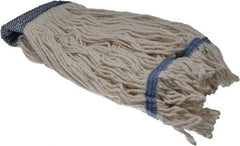 PRO-SOURCE - 5" White Head Band, Large Blended Fiber Large #24 Loop End Mop Head - 4 Ply, Clamp Jaw Connection, Use for General Purpose - USA Tool & Supply