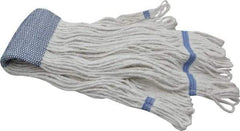 PRO-SOURCE - 5" White Head Band, X-Large Blended Fiber Extra Large #32 Loop End Mop Head - 4 Ply, Clamp Jaw Connection, Use for General Purpose - USA Tool & Supply