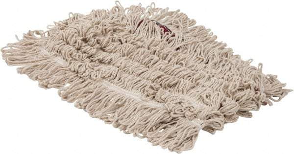 PRO-SOURCE - 36" Long x 5" Wide Yarn Blend Dust Mop Head - Snap-On, Red, Looped Head, Launderable - USA Tool & Supply