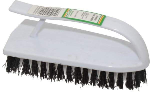 PRO-SOURCE - Polypropylene Scrub Brush - 6-1/2" OAL, Easy Grip Handle, Plastic Block - USA Tool & Supply