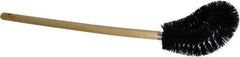 Made in USA - 21" OAL Toilet Bowl Brush - Plastic Bristles, 15" Wood Handle, Black - USA Tool & Supply