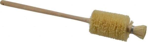 Made in USA - 21" OAL Toilet Bowl Brush - Tampico Bristles, 12" Wood Handle, White - USA Tool & Supply