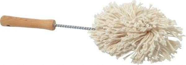 Made in USA - Cotton Food Service Brush - 11" Long x 3" Wide Head, 3-1/2" OAL, Ivory, Wood Block - USA Tool & Supply