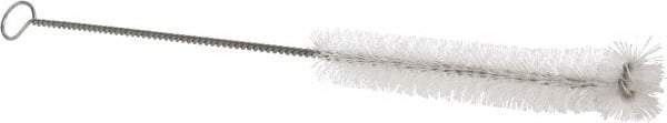 PRO-SOURCE - 1/2" Diam Nylon Tube Brush - 8" OAL, 3" Head Length, Wire Handle - USA Tool & Supply