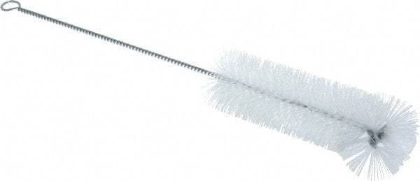 PRO-SOURCE - 1-3/8" Diam Nylon Tube Brush - 11" OAL, 4" Head Length, Wire Handle - USA Tool & Supply