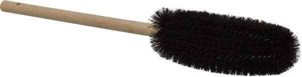 PRO-SOURCE - 3" Diam Bristle Tube Brush - 16" OAL, 6" Head Length, Wood Handle - USA Tool & Supply