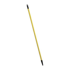 PRO-SOURCE - 48 x 1" Fiberglass Handle for Push Brooms - Threaded Connection, Yellow - USA Tool & Supply