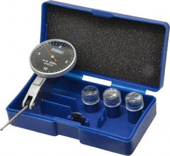 Fowler - 0.0005 Inch Dial Graduation, Dial Test Indicator - 1-1/2 Inch Black Dial, 0-10-0 Dial Reading - USA Tool & Supply