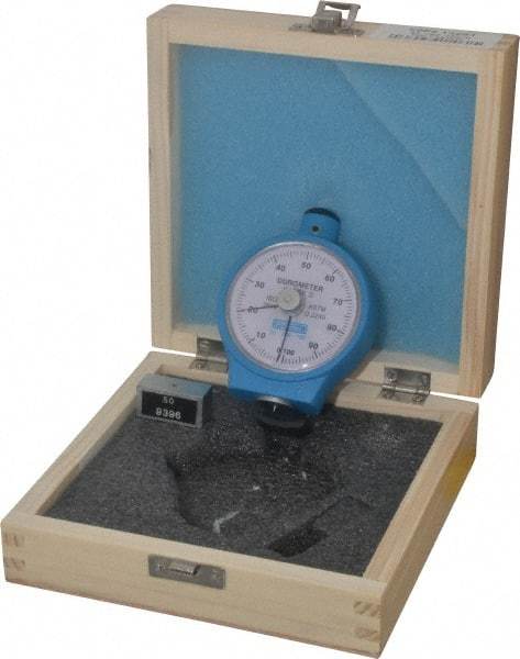 Fowler - 0 to 100 Shore Hardness Portable Dial Hardness Tester - 1 Shore Graduation, Shore D Scale - USA Tool & Supply