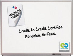 Quartet - 48" High x 72" Wide Porcelain on Steel Magnetic Marker Board - Anodized Aluminum, 3" Deep, Includes Full-length Accessory Tray, Dry-Erase Markers & Easy Mount Mounting Kit - USA Tool & Supply