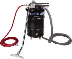 Guardair - 30 Gal Steel Tank, Air Powered Pneumatic Canister Wet/Dry Vacuum - 10 Peak hp, 20' Hose Fitting, Cartridge Filter, Accessories Included - USA Tool & Supply