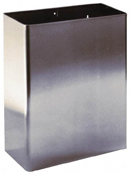 Made in USA - 7 Gal Rectangle Paper Towel Waste Receptacle - Stainless Steel, 17.0000" High x 6-1/2" Wide - USA Tool & Supply