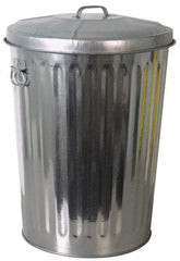 PRO-SOURCE - Galvanized Metal Pail with Lid - Galvanized Metal, 23-1/2" High - USA Tool & Supply