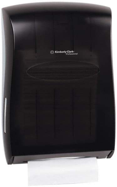 Kimberly-Clark Professional - Hands Free, Plastic Paper Towel Dispenser - 18.88" High x 13-1/4" Wide x 5.88" Deep, 2-1/2 Sleeves, Smoke (Color) - USA Tool & Supply