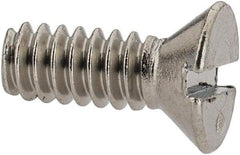 Value Collection - #6-32 UNC, 3/8" OAL Slotted Drive Machine Screw - Flat Head, Grade 316 Stainless Steel, Uncoated, Without Washer - USA Tool & Supply