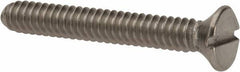 Value Collection - #6-32 UNC, 1" OAL Slotted Drive Machine Screw - Flat Head, Grade 316 Stainless Steel, Uncoated, Without Washer - USA Tool & Supply
