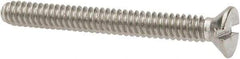 Value Collection - #6-32 UNC, 1-1/4" OAL Slotted Drive Machine Screw - Flat Head, Grade 316 Stainless Steel, Uncoated, Without Washer - USA Tool & Supply