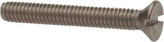 Value Collection - #8-32 UNC, 1-1/4" OAL Slotted Drive Machine Screw - Flat Head, Grade 316 Stainless Steel, Uncoated, Without Washer - USA Tool & Supply