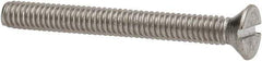 Value Collection - #8-32 UNC, 1-1/2" OAL Slotted Drive Machine Screw - Flat Head, Grade 316 Stainless Steel, Uncoated, Without Washer - USA Tool & Supply