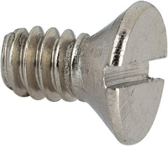 Value Collection - #10-24 UNC, 3/8" OAL Slotted Drive Machine Screw - Flat Head, Grade 316 Stainless Steel, Uncoated, Without Washer - USA Tool & Supply