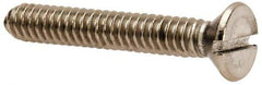 Value Collection - #10-24 UNC, 1-1/4" OAL Slotted Drive Machine Screw - Flat Head, Grade 316 Stainless Steel, Uncoated, Without Washer - USA Tool & Supply