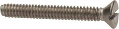 Value Collection - #10-24 UNC, 1-1/2" OAL Slotted Drive Machine Screw - Flat Head, Grade 316 Stainless Steel, Uncoated, Without Washer - USA Tool & Supply